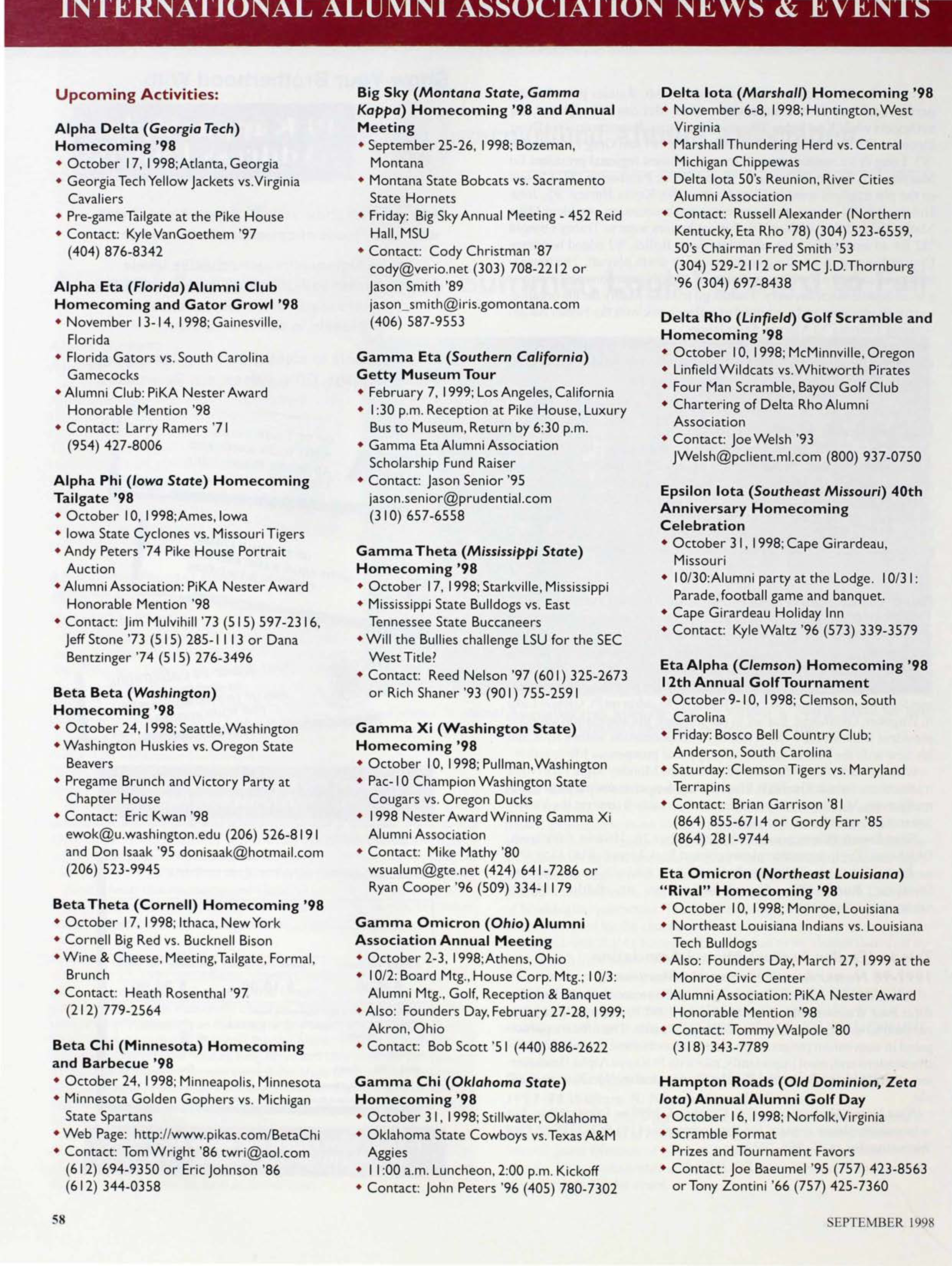 International Alumni Association News & Events: Upcoming Activities